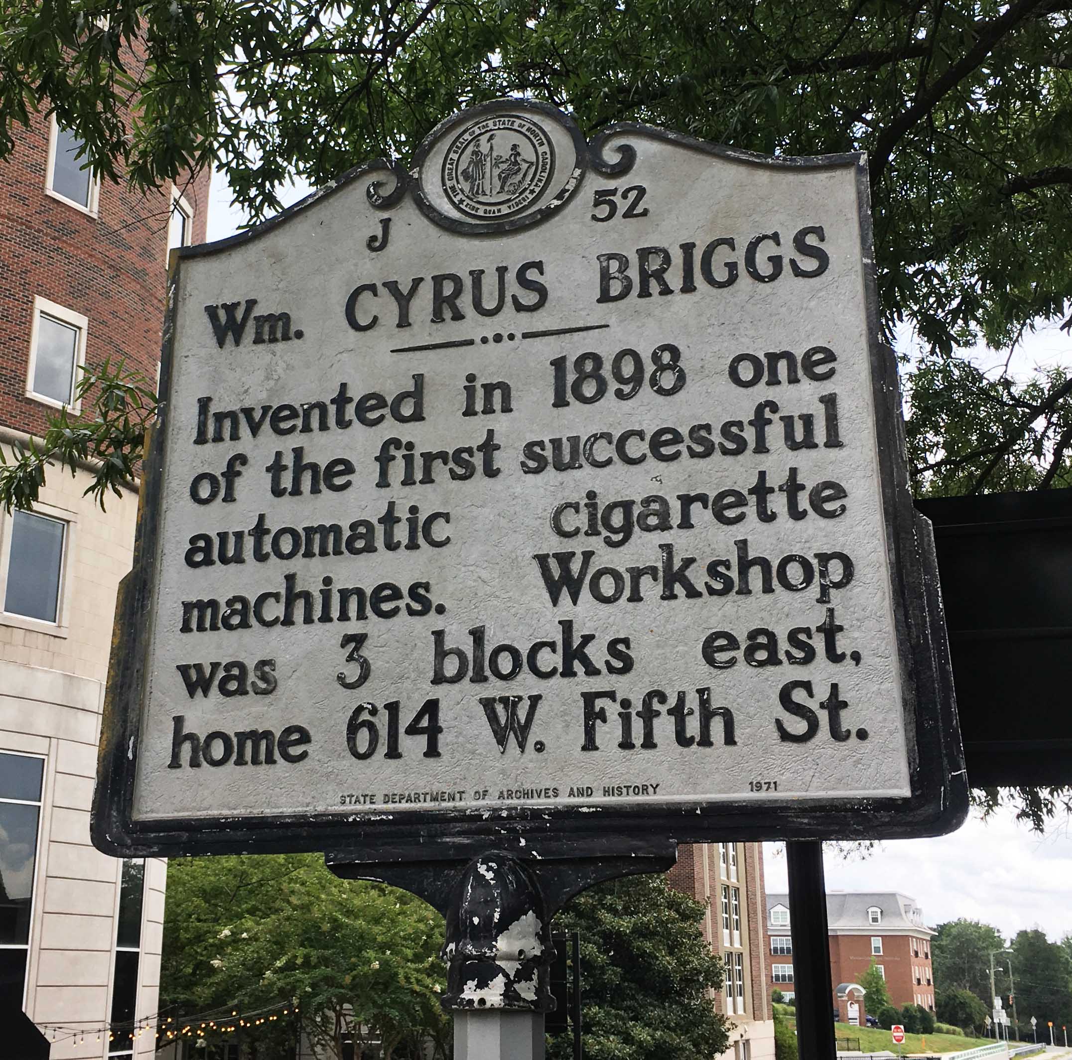 Highway Markers: William Cyrus Briggs